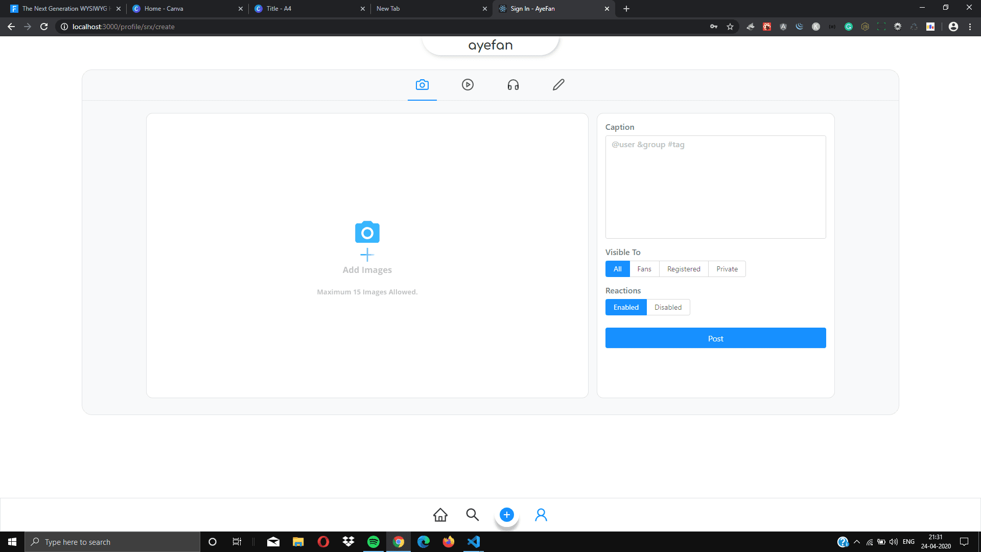 Ayefan - A Social Media Platform