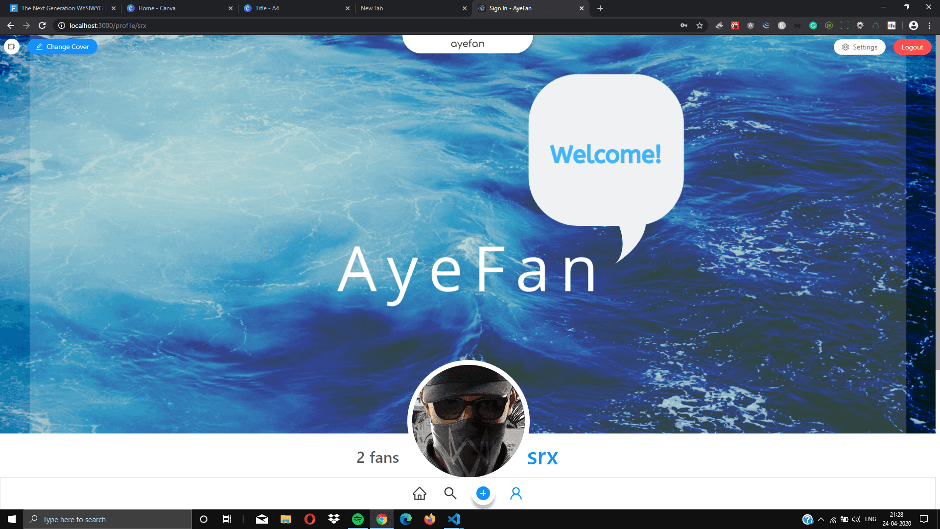 Ayefan - A Social Media Platform