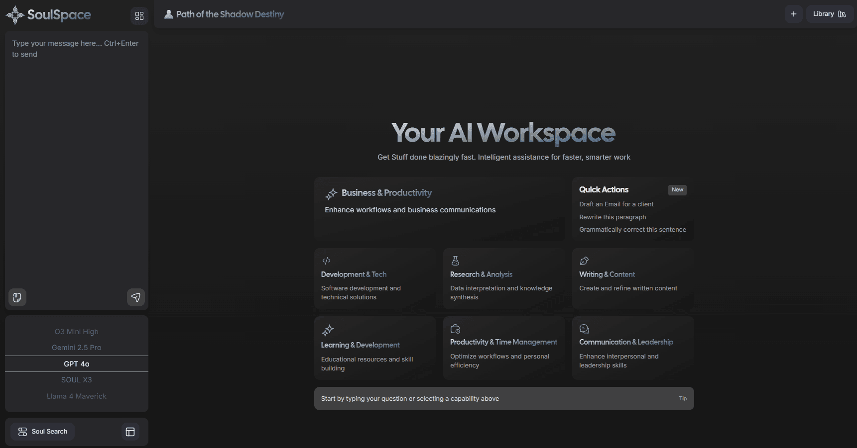 SoulSpace - State of the Art AI Workspace